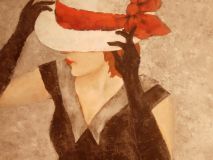 Девушка в шляпе с красным бантом