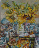 Still life with sunflowers