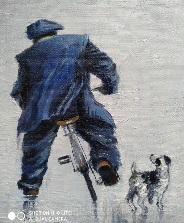 Картина Мужичок. Размеры: 25x25, Год: 2019, Цена: 4710 рублей Художник ...