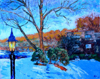 Winter day in Ossining, new York