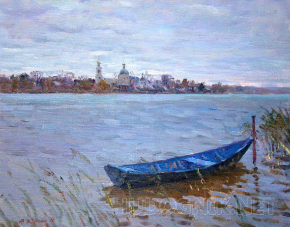 Картина Лодка у берега.. Размеры: 60x45, Год: 2016, Цена: 19000 рублей ...