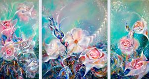 Triptych "Thorns and roses"
