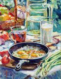 Sunny Breakfast or a still life with eggs
