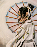 Geisha en blanco