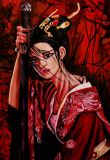 geisha en rojo