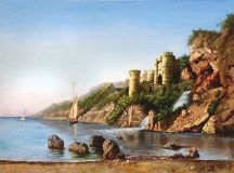 Antiguo castillo en la orilla