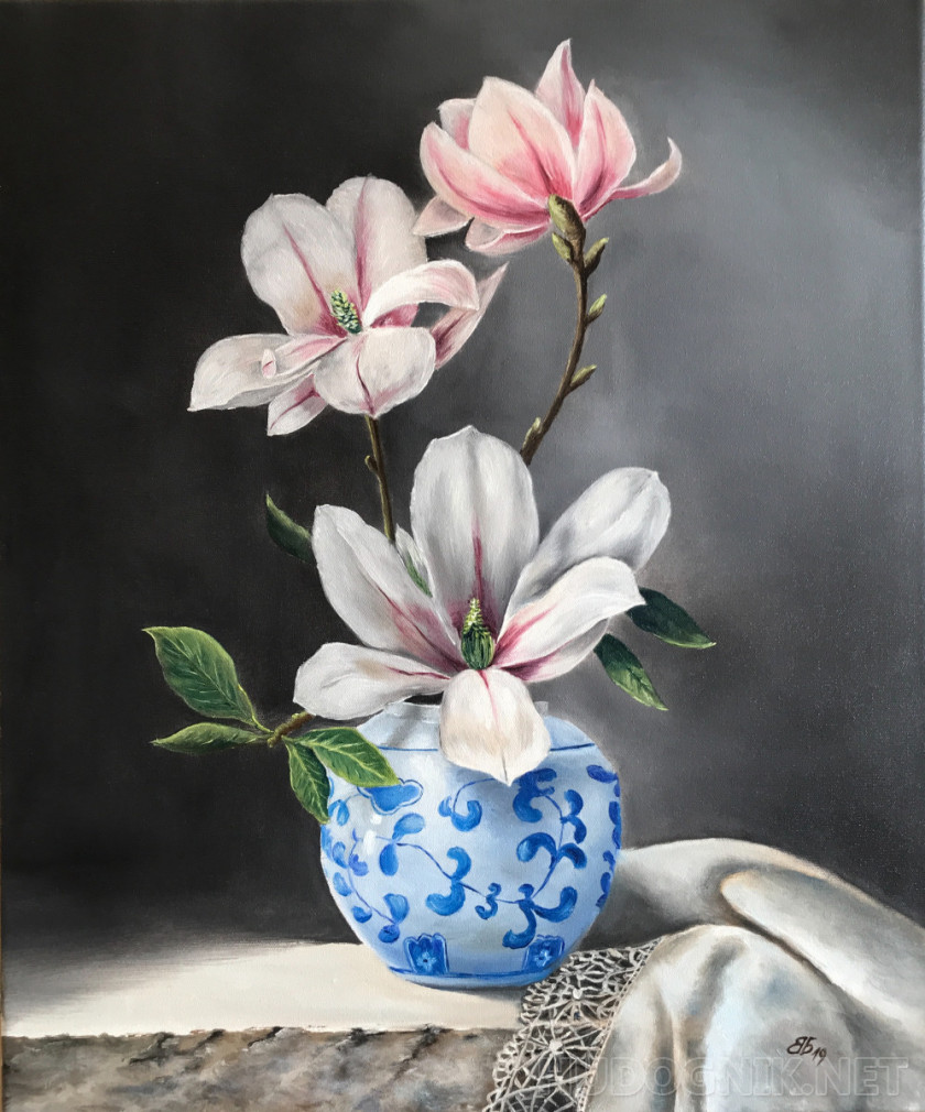 Pintura Magnolia. Tamaño: 50x60, Año: 2019, Precio: 226 euro Maestro del  arte Belyakov Valeriy