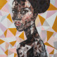 Полигональный портрет африканки