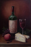 Still life with a bottle of wine