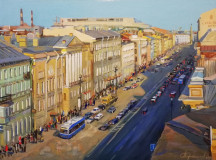 Driving along Nevsky Prospect