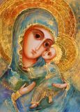 Icono de la Virgen María y el bebé