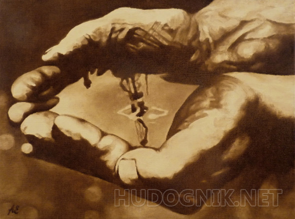 Картина Картина нефтью \"Нефть в руках\". Размеры: 40x30, Год: 2021, Цена ...