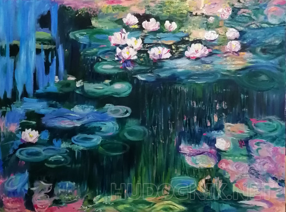 Картина Копия Клод Моне Водяные лилии. Размеры: 80x60, Год: 2021, Цена ...
