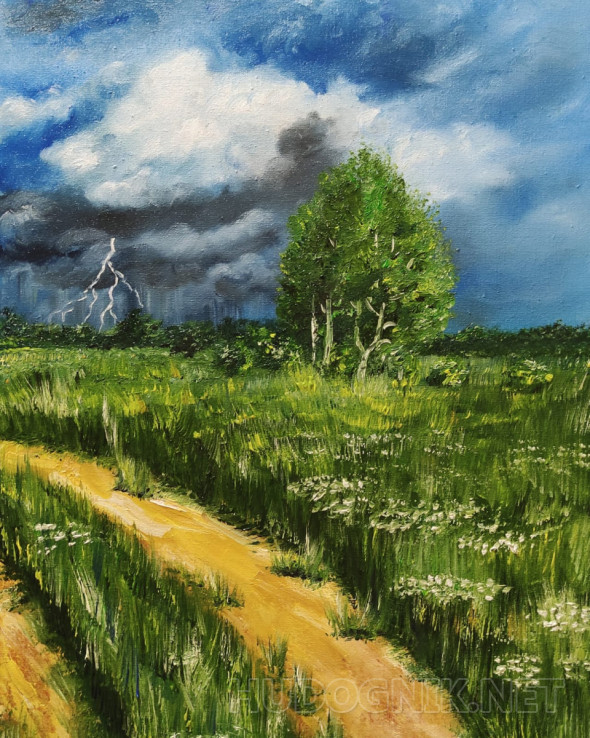 Картина Летняя гроза. Размеры: 30x40, Год: 2022, Цена: 20000 рублей ...