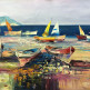 Разноцветные лодки на пляже N1