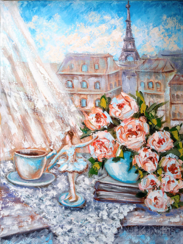 Картина Утро в Париже. Размеры: 30x40, Год: 2021, Цена: 6000 рублей ...