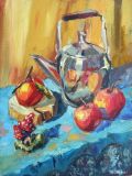 kettle and apples