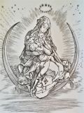 Ejemplar gratuito de Albrecht Dürer''Madonna on the Crescent Moon''.