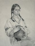 Portrait of a girl with a jug