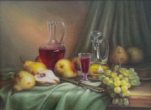 Still life with pears