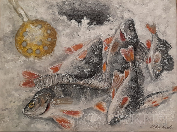 Картина На рыбалке. Размеры: 40x30, Год: 2022, Цена: 4500 рублей ...