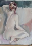 Painting of a nude "Statuette"