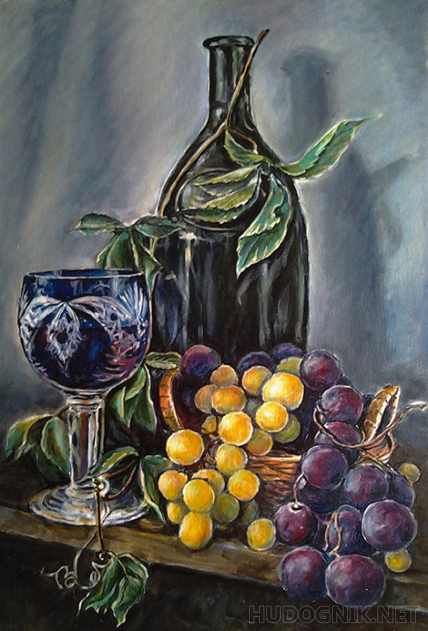 натюрморт с виноградом