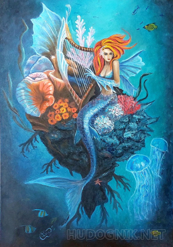 Картина Русалочка. Размеры: 50x70, Год: 2018, Цена: 35000 рублей ...