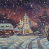 Nochebuena en la Iglesia de la Natividad en Izmailov