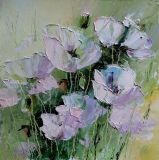 "White poppies on a sunny day"