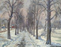 Winter Alley in Izmailovo