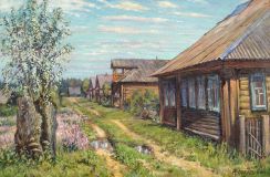 Quiet morning in the village of Gubarevo
