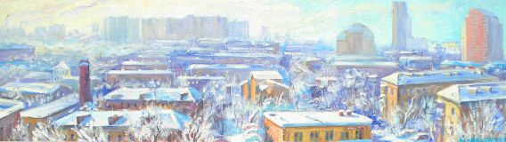 Día helado en Izmailovo del Norte