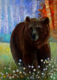 Teddy bear in dandelions