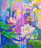 Lotus and dragonflies