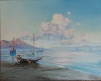 Копия Айвазовского Ниаполитанский залив утром 1893