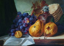 Still life with pears