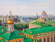 Прогулки по крышам Москвы. Вид на Храм Христа Спасителя