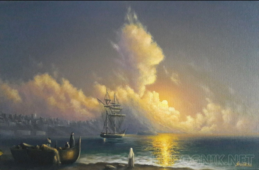 Реплика на картину Айвазовского "Ночь на море"