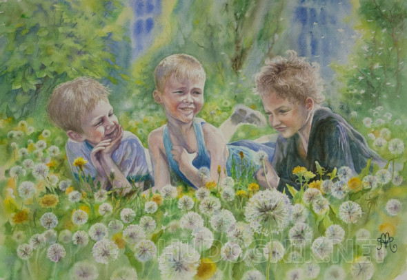 Картина Одуванчики. Размеры: 58x40, Год: 2022, Цена: 7000 рублей ...