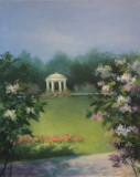 gazebo in the summer park