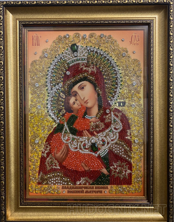 Картина Владимирская икона Божией матери. Размеры: 38x48, Год: 2022 ...