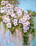 Painting with flowers. Jasmine