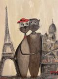 Gatos enamorados en París