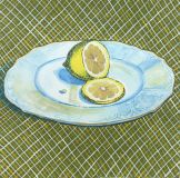 Lemon on a plate