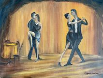 tango. two people dancing