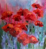 "How red poppies shine"