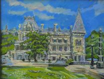 Массандровский дворец крымский пейзаж из серии "крымские зарисовки"