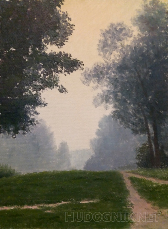 Картина Тропинка в тумане. Размеры: 18x24, Год: 2022, Цена: 15000 ...