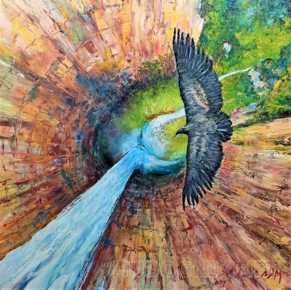 Картина Водопад. Размеры: 60x60, Год: 2020, Цена: 27500 рублей Художник ...